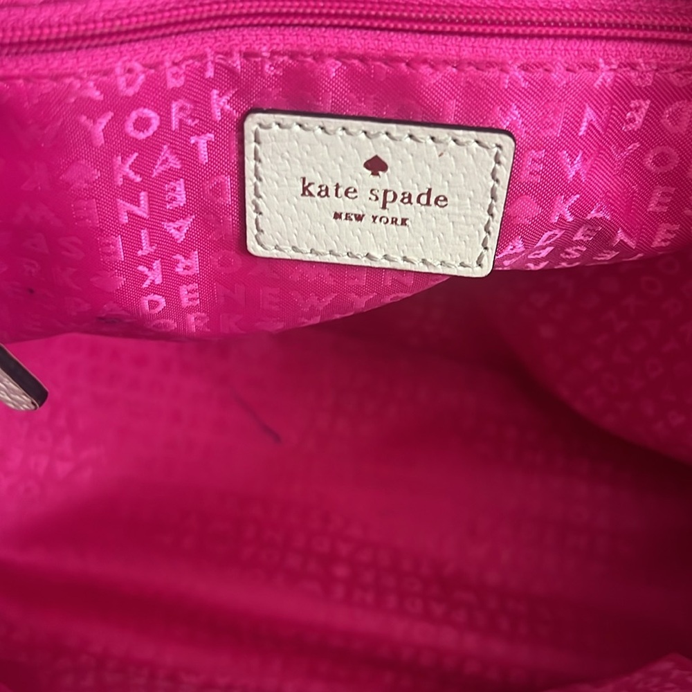 KATE SPADE RACHELLE IVORY SATCHEL W/STRAP - Picture 9 of 10